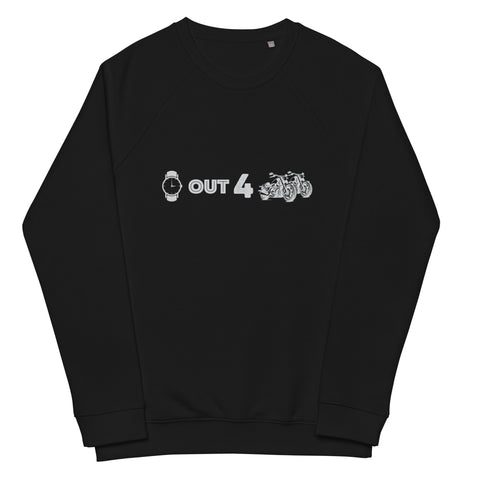Watch Out for Motorcycles Unisex organic raglan sweatshirt